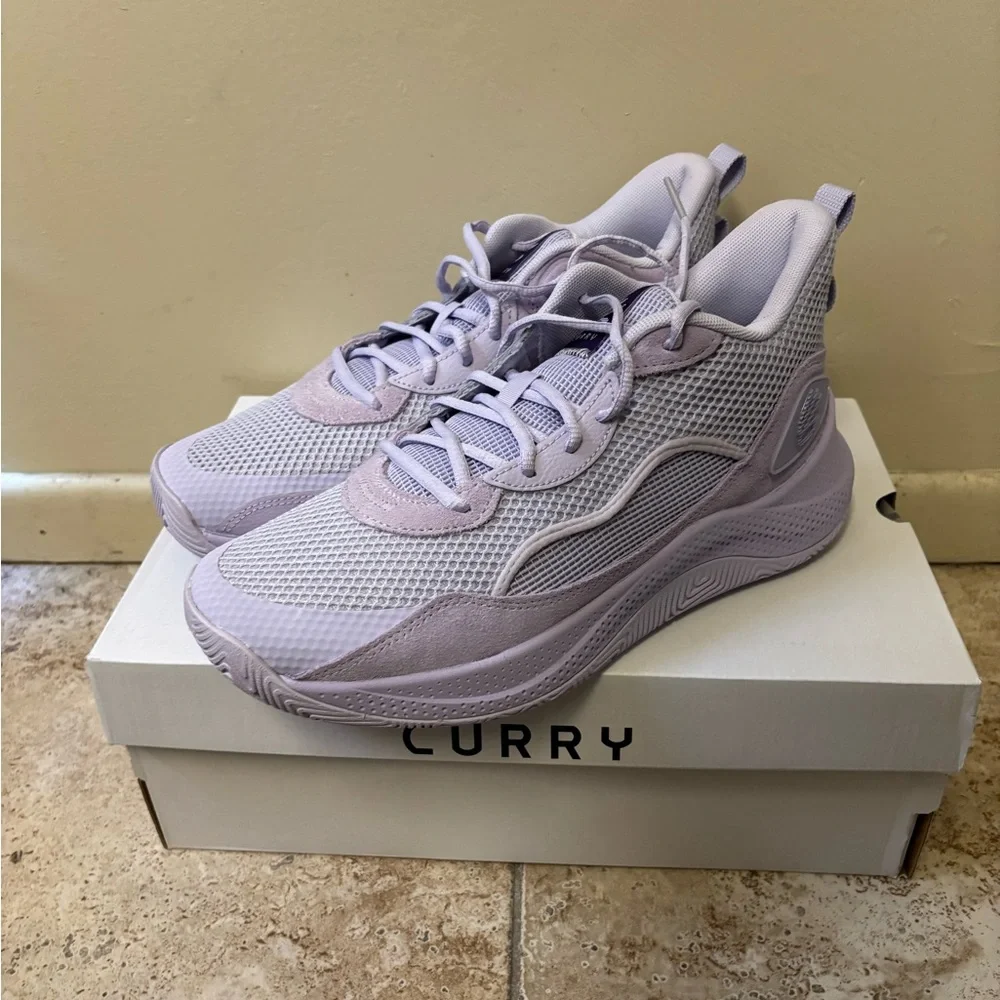 Under Armour Shoes Mens Sz 9.5-13 Purple Curry 3Z 24 SDE Basketball 3028191 500